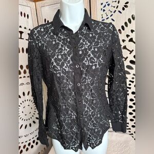 Banana Republic Black Lace Top